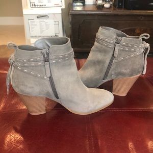 Suede heeled boots